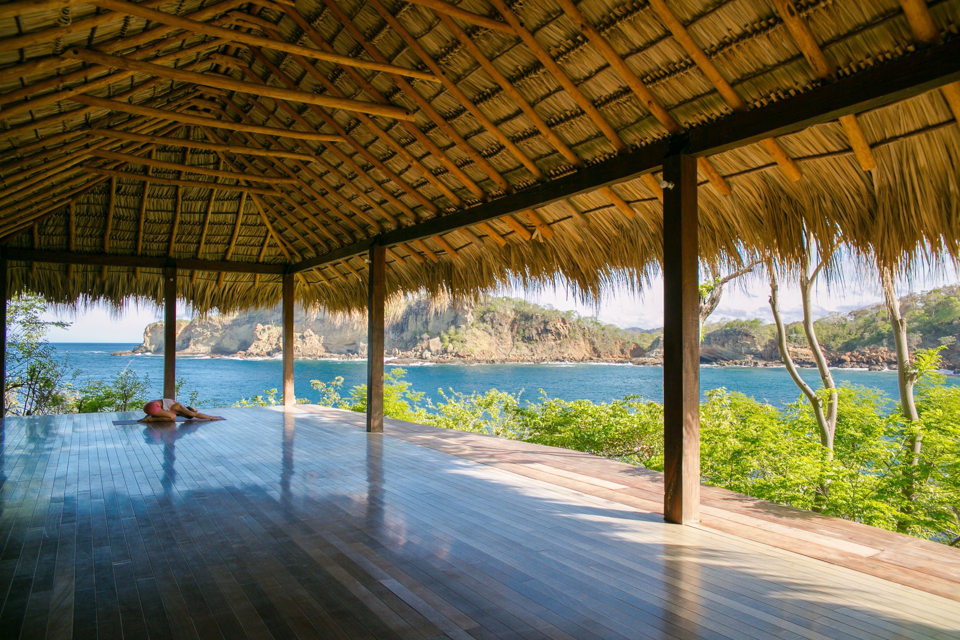 Yoga studio at the Aqua Wellness Resort in Nicaragua